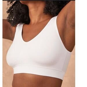 Shapermint Truekind White Everyday Throw On Wireless Bralette 3X Neutral 91404